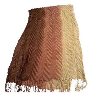 Beautiful Shaw/scarf sparkle brown pink & cream